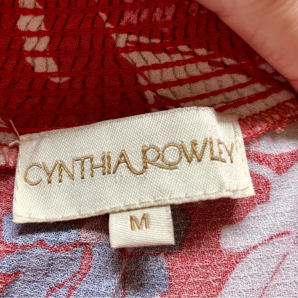 Cynthia Rowley Red Floral Skirt - Size M - Picture 6 of 8